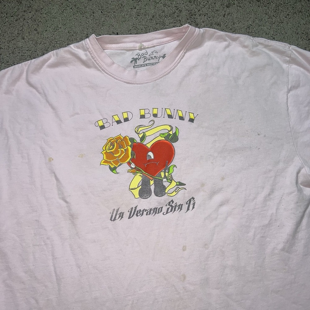 Bad Bunny T-Shirt Worlds Hottest Tour Stadiums 2022 Un Verano‎ Sin Ti Tour 2XL